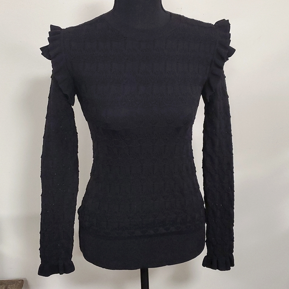 Zara Ruffled Knitted Sweater - Picture 4 of 5